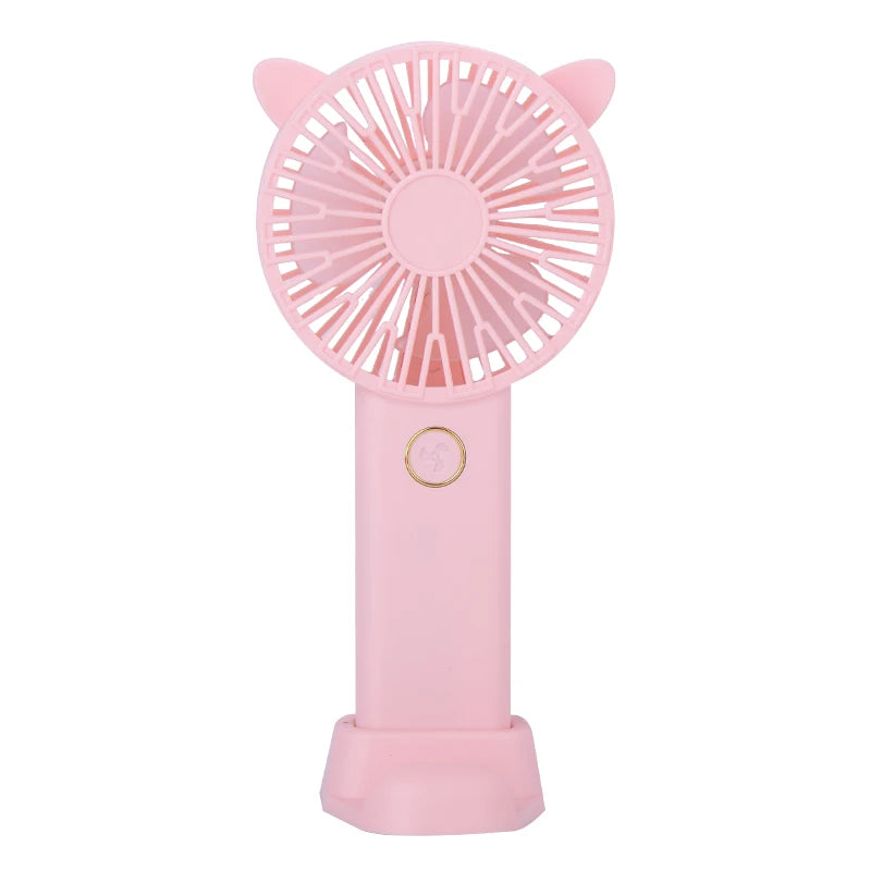 Mini Fan USB Rechargeable Portable Hand Fan 6V Summer Student 3 Stage Desk Fan with Base Ventilador Venty Stroller Pocket Fans