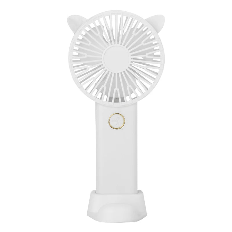 Mini Fan USB Rechargeable Portable Hand Fan 6V Summer Student 3 Stage Desk Fan with Base Ventilador Venty Stroller Pocket Fans