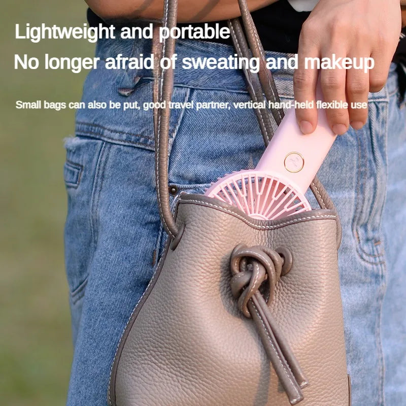 Mini Fan USB Rechargeable Portable Hand Fan 6V Summer Student 3 Stage Desk Fan with Base Ventilador Venty Stroller Pocket Fans