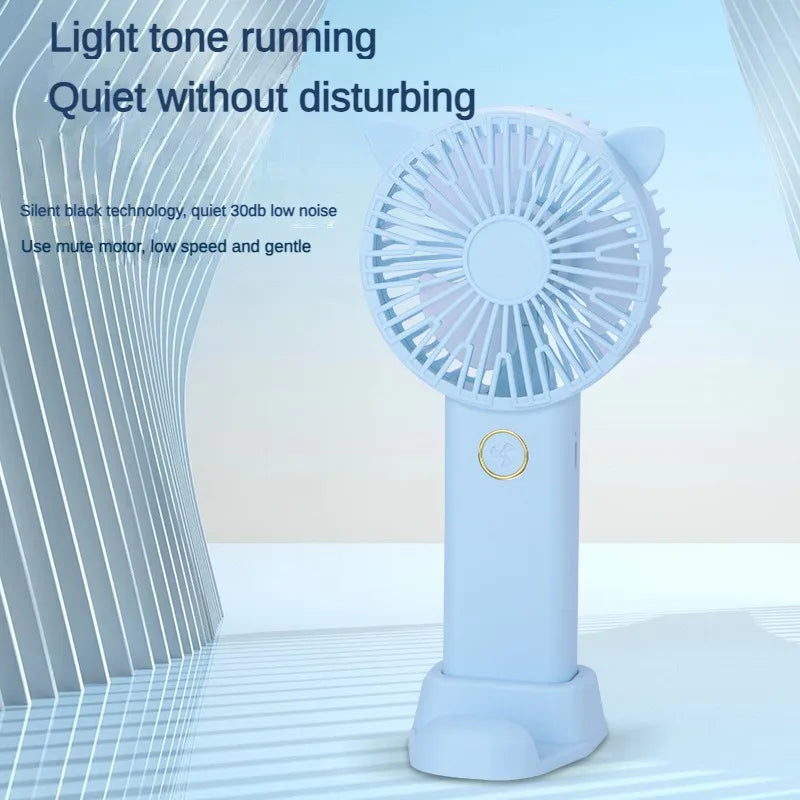 Mini Fan USB Rechargeable Portable Hand Fan 6V Summer Student 3 Stage Desk Fan with Base Ventilador Venty Stroller Pocket Fans